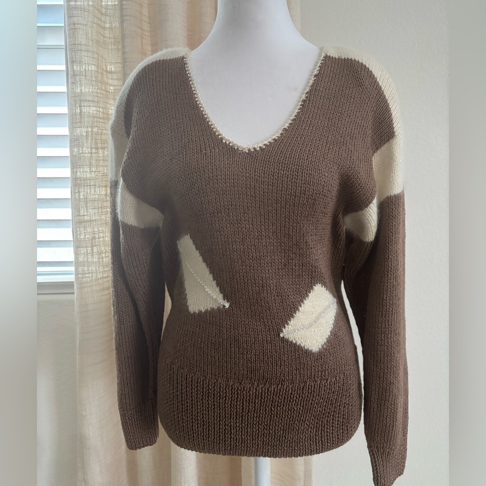 Nannell Brown and Cream Sweater
